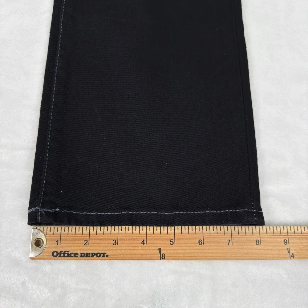 True Religion Ricky Flap SN Body Rinse Black Jeans Mens 36x32 Straight Leg NEW